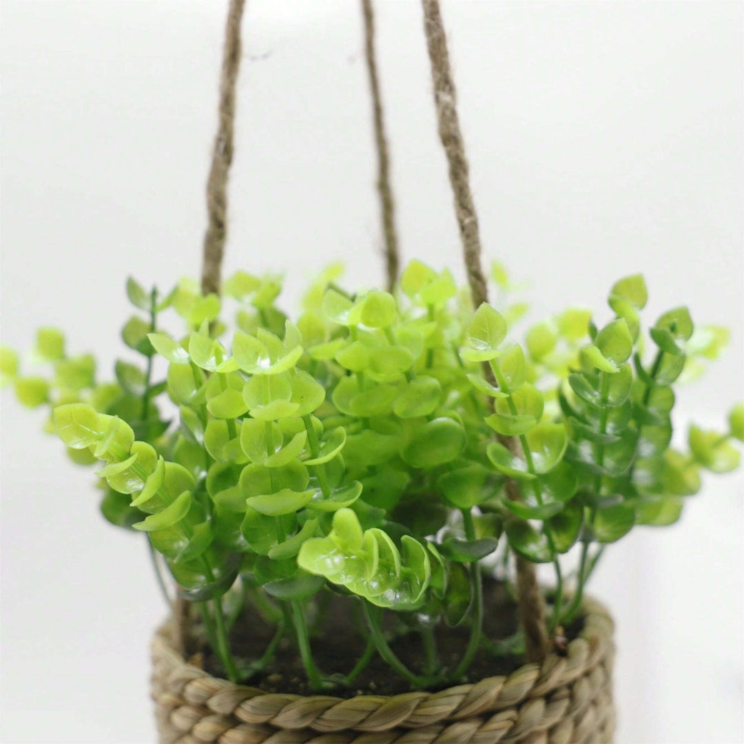 BowLift | Leafara Hanging Artificial Plant In Woven Basket Pot