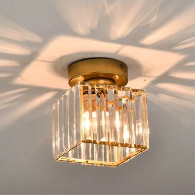 Crystal ceiling light – Luxury lampshade made of crystal for hallway and living room | Bowlift
