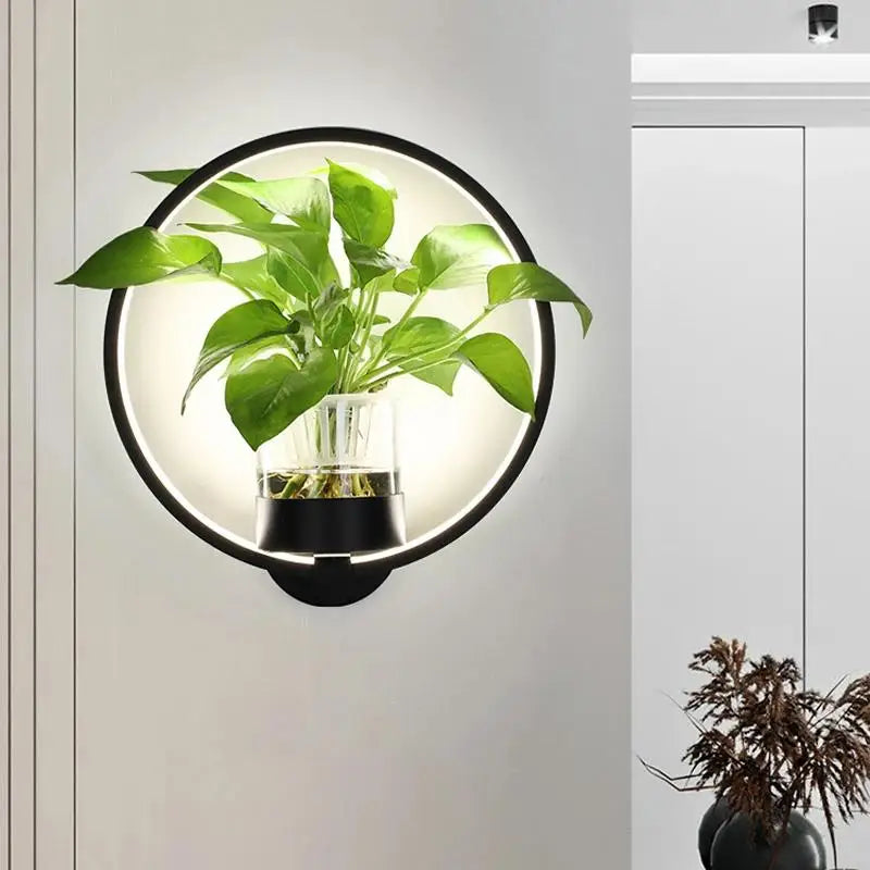 BowLift | Wall Light with Glass Plant Holder