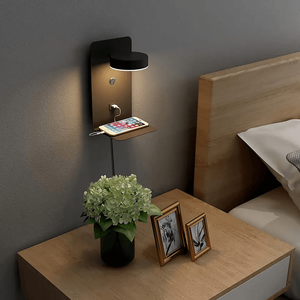 BowLift | Night lamp with charger - BrightHub - 330° Rotatable - Charging station