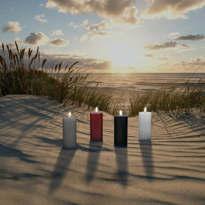 LED Candle (1 piece) with realistic 3D flame 10 x 10 cm | Bowlift