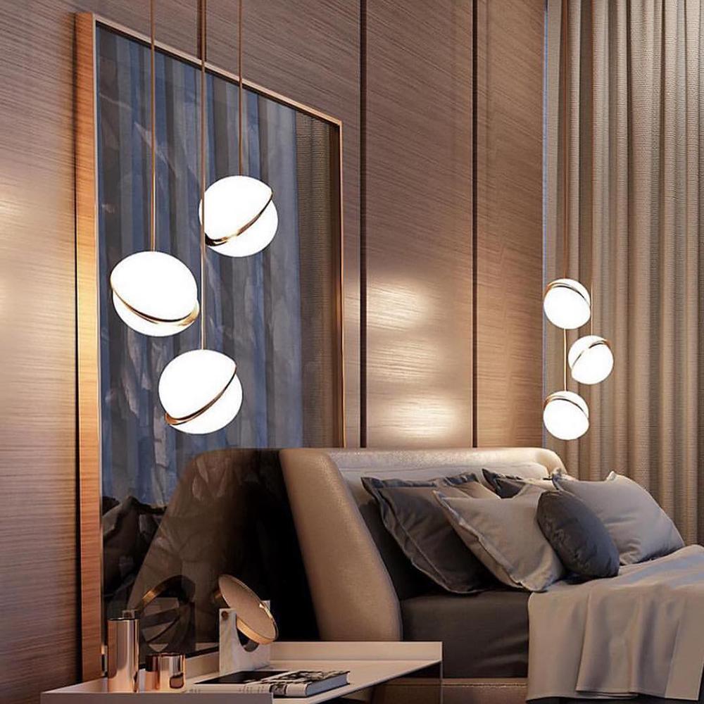 BowLift | CielCourbe Lamp - Luxury Moonlight Pendant Light made of Acrylic and Brass