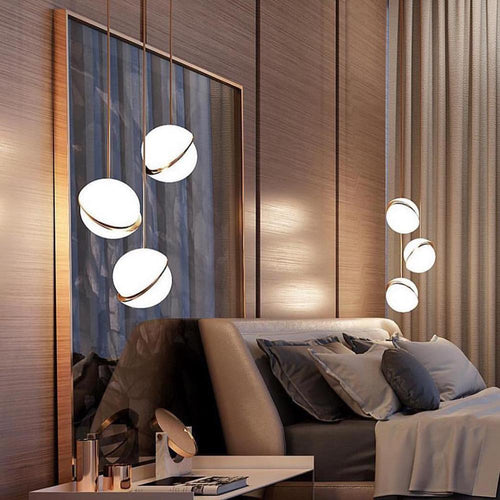BowLift | CielCourbe Lamp - Luxury Moonlight Pendant Light made of Acrylic and Brass