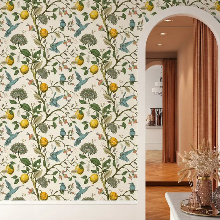 BowLift | Lemon Bluebird PVC Adhesive Wallpaper