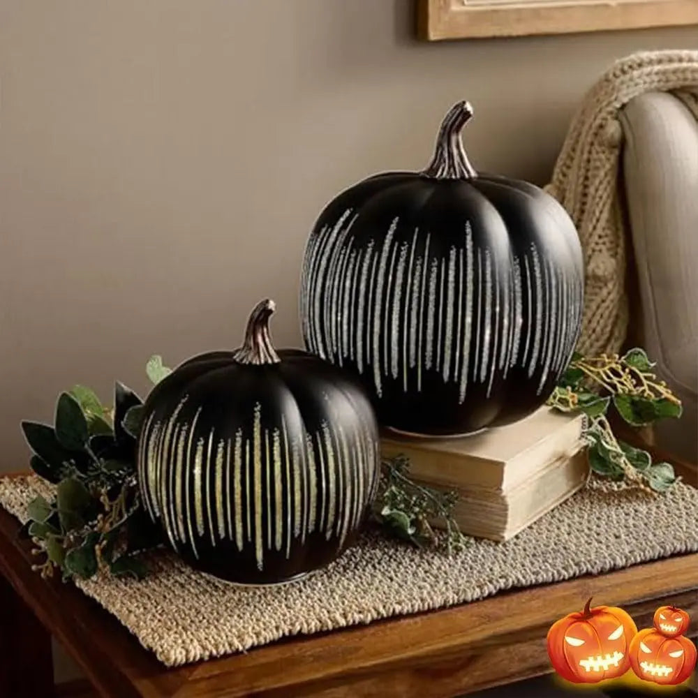 BowLift | Illuminated Pumpkins with Star Light – Decorative Autumn Accent with Timer