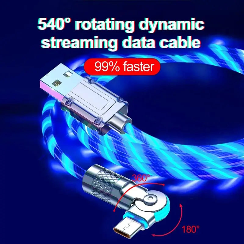 BowLift | Illuminated 540° Redatable data cable – High quality & fast charging