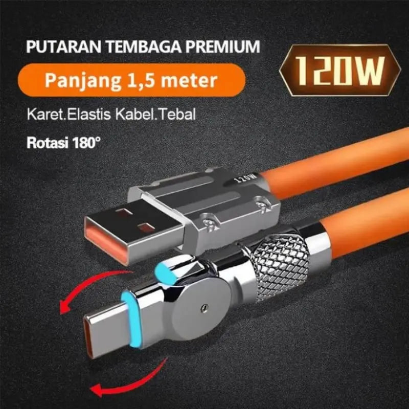 BowLift | Illuminated 540° Redatable data cable – High quality & fast charging