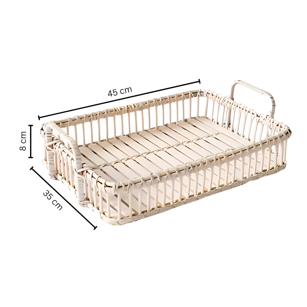 BowLift | Rustic Weave Rattan Tray