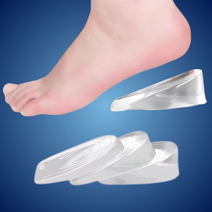 LiftComfort Silicone Gel Heel Lifting Inserts | Height Increase - Pain Relief for Plantar Fasciitis - Shock Absorption - Better Posture Bowlift