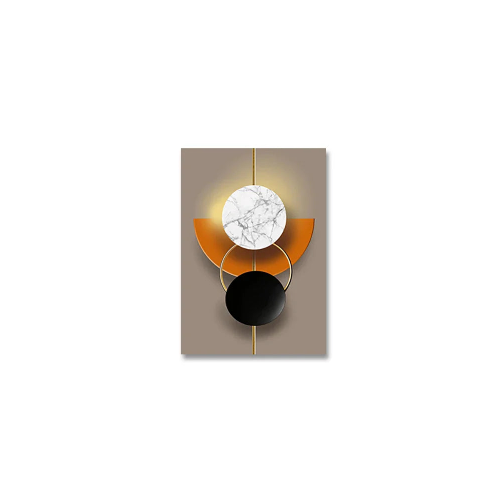 Light Luxury Abstract Celestial Geometry Wall Art Fine Art Canvas Prints Modern Aesthetics Pictures For Living Room Dining Room Home Office Decor | Bowlift