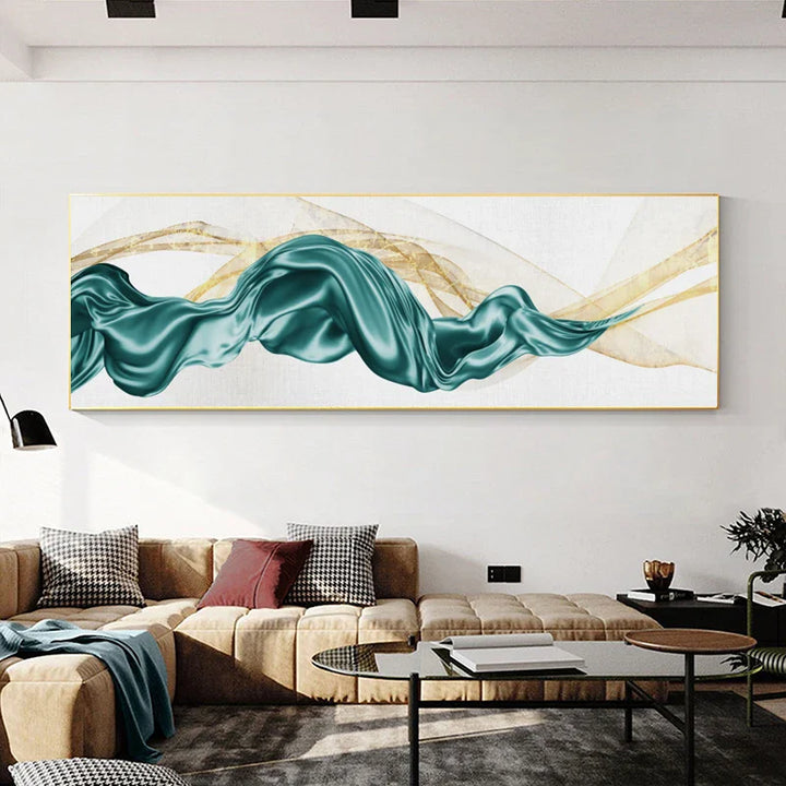 Light Luxury Flowing Abstract Ribbon Wall Art Fine Art Canvas Prints Wide Format Picture For Above The Bed Pictures For Above The Sofa | Bowlift