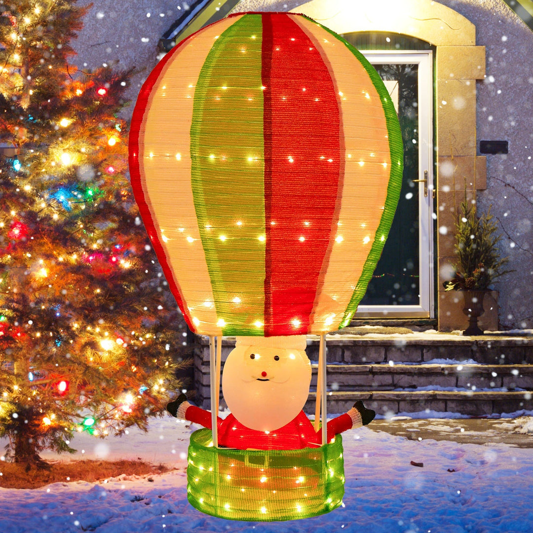 BowLift | Christmas Ornament Pop-Up Pattern Hot Air Balloon with Santa