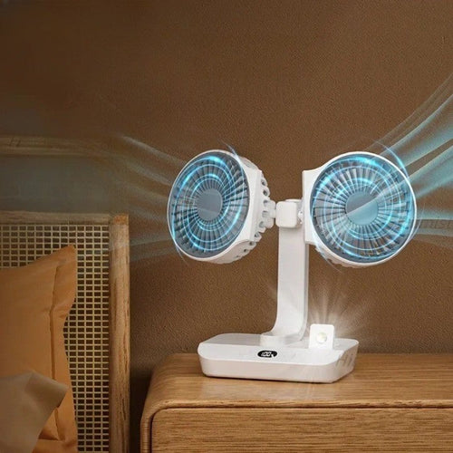 Lightweight Double Blades Rechargeable Travel Camp Cooler Fan | Bowlift