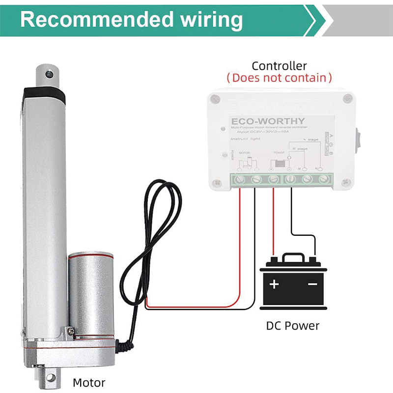 BowLift | Linear Actuator,Heavy Duty 330lbs Solar Tracker Linear Actuator Multi-Function,with Mounting Bracket and IP54 Protection(12V, 12")