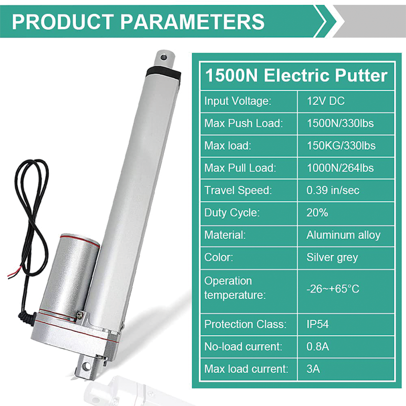 BowLift | Linear Actuator,Heavy Duty 330lbs Solar Tracker Linear Actuator Multi-Function,with Mounting Bracket and IP54 Protection(12V, 12")