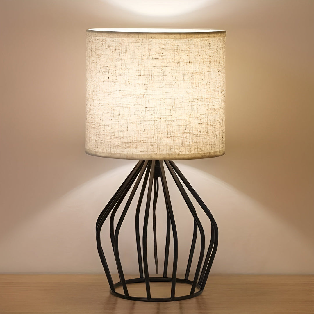 BowLift | Elegant Table Lamp with Linen Shade and Metal Base – Perfect Lighting