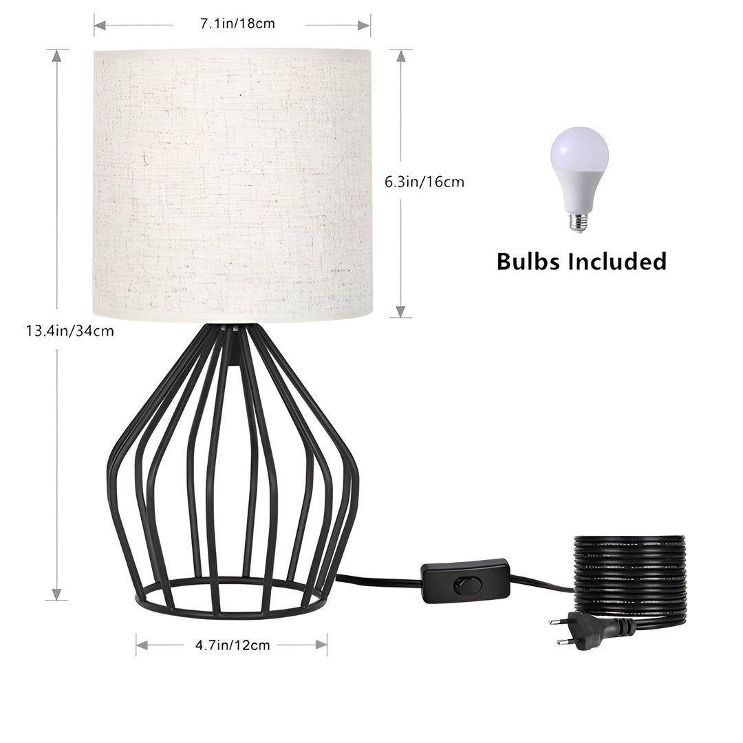 BowLift | Elegant Table Lamp with Linen Shade and Metal Base – Perfect Lighting
