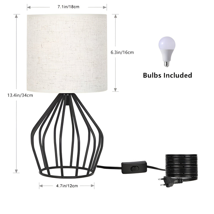 BowLift | Elegant Table Lamp with Linen Shade and Metal Base – Perfect Lighting