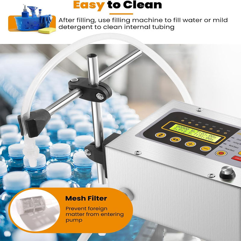 BowLift | Liquid Filling Machine  2-118 Oz Bottle Filling Capacity with Anti-Dripping Nozzle Diaphragm Pump Digital Control