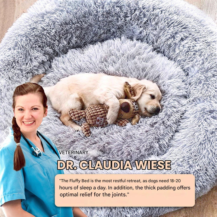 BowLift | FluffyNest Comfort Dog Bed – Orthopedic Plush Sleeping Cushion for Dogs