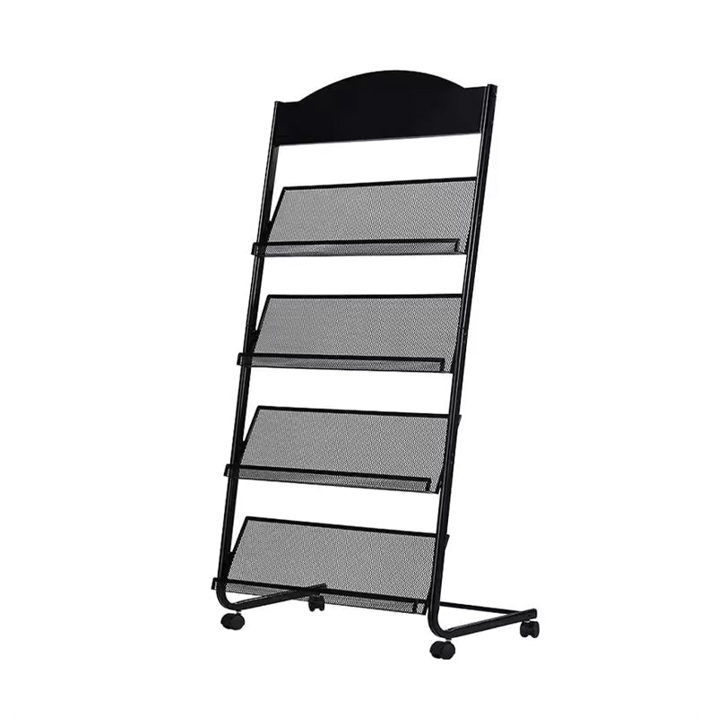 BowLift | Magazine Rack Literature Display Stand With 4 Pockets Floor Standing Magazine Brochure Holder Rack Magazine Stand