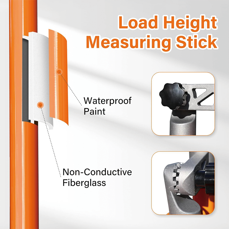 BowLift | Load Height Measuring Stick, 15' Sturdy Fiberglass Truck Height Stick,Height Measuring Stick for Trucks with Adjustable Pole for Trucks, Car Haulers