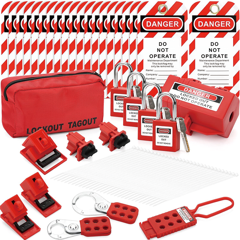 BowLift | Lockout Tagout Kit, Clamp on and Universal Multipole Circuit Breaker Lockouts, Hasps Set, Plug Lockout, Loto Locks (2 Key Per Lock)
