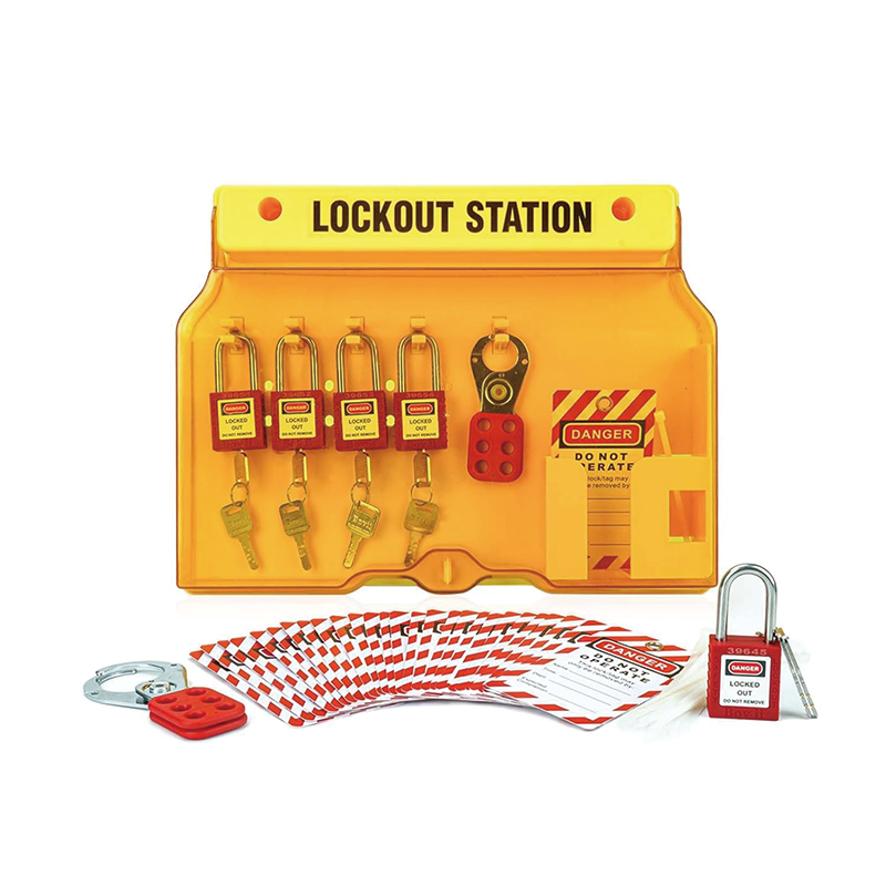 BowLift | Lockout Tagout Kits, 5 Safety Padlocks,2 Hasps,25 Lockout Tags,25 Nylon Ties,Loto Station for 4 Safety Padlocks for Industrial, Electric Power, Machinery