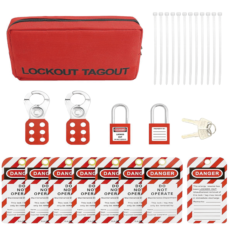 BowLift | Lockout Tagout Kits, Two Padlocks with Keys, Hasps, Lockout Tags, Red Loto Locks, Electrical Lock Out Tag Out Kit for Electrical Lockout Applications