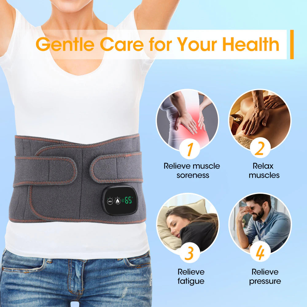 BowLift | Heated Back Belt – Ultimate Back Pain Relief Support for Lumbar and Herniated Disc Treatment