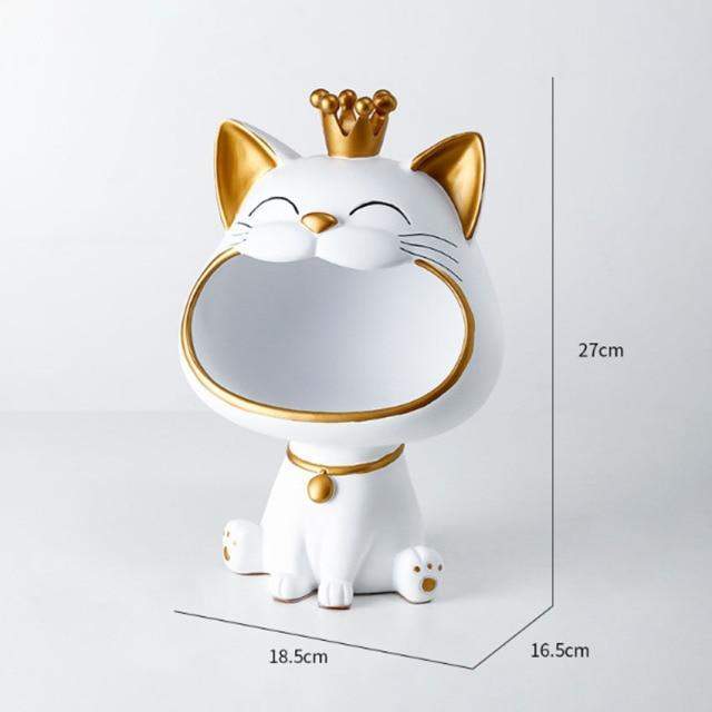 Happy Cat Storage Sculpture Bowlift