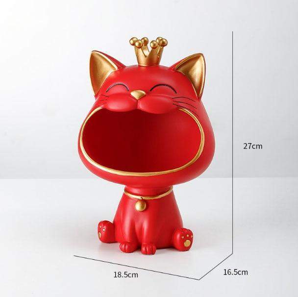 Happy Cat Storage Sculpture Bowlift