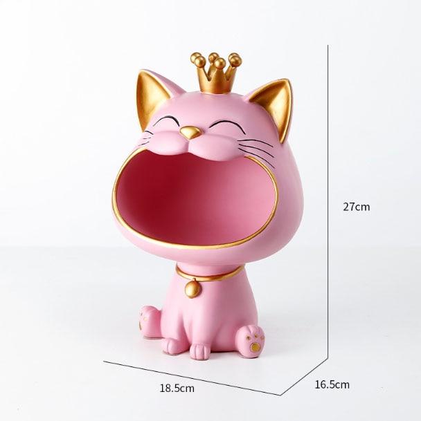 Happy Cat Storage Sculpture Bowlift
