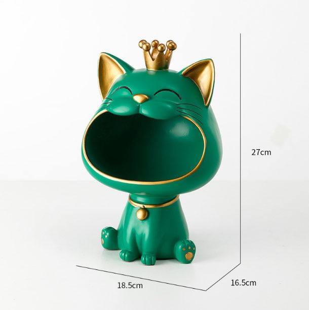Happy Cat Storage Sculpture Bowlift