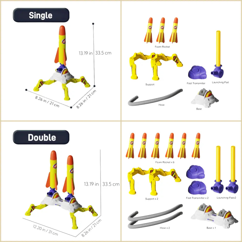 BowLift | Air-operated double rocket launcher for children