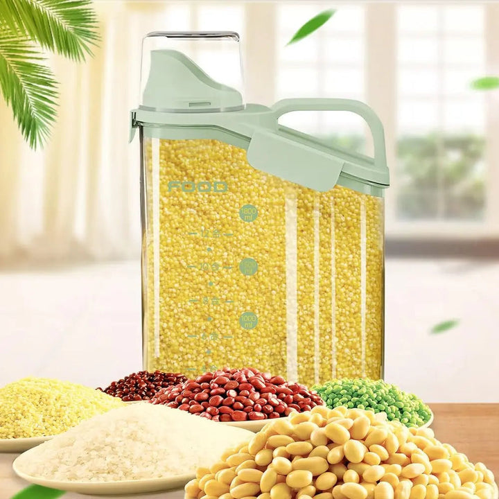 BowLift | Airtight Food Storage Container | BPA-Free Plastic | Measuring Cup & Spout | 2L / 4L