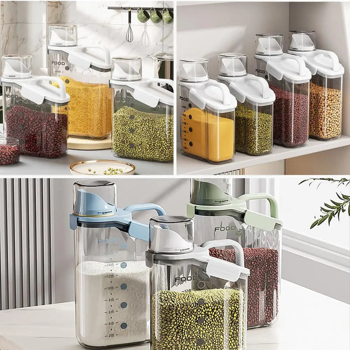 BowLift | Airtight storage container with measuring cup – fresh & tidy