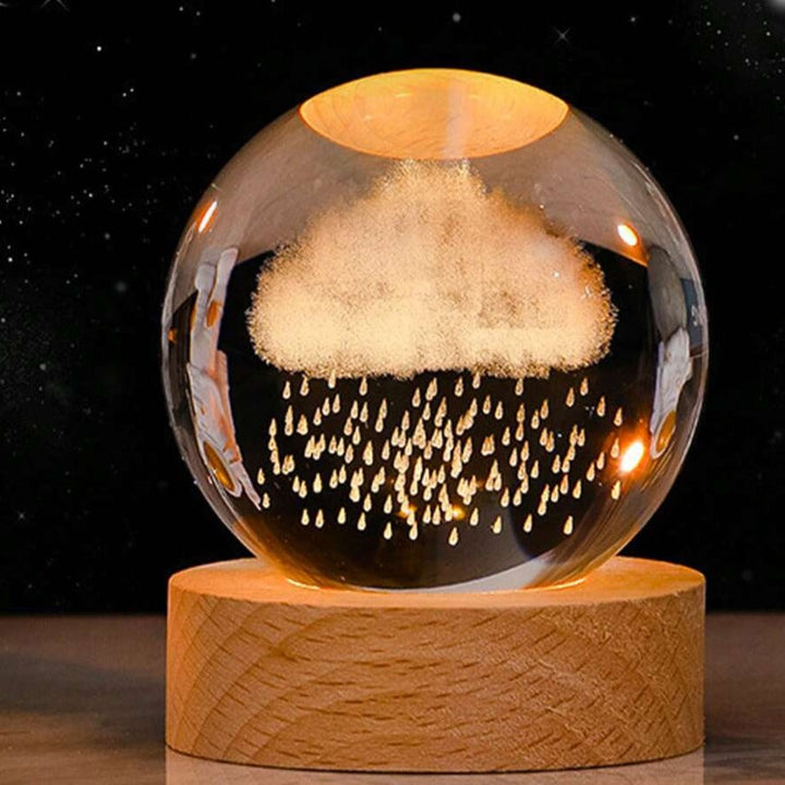 3D Crystal Ball with LED Lighting | Glowing Ball for Bedroom and Decoration | Perfect Gift | Bowlift