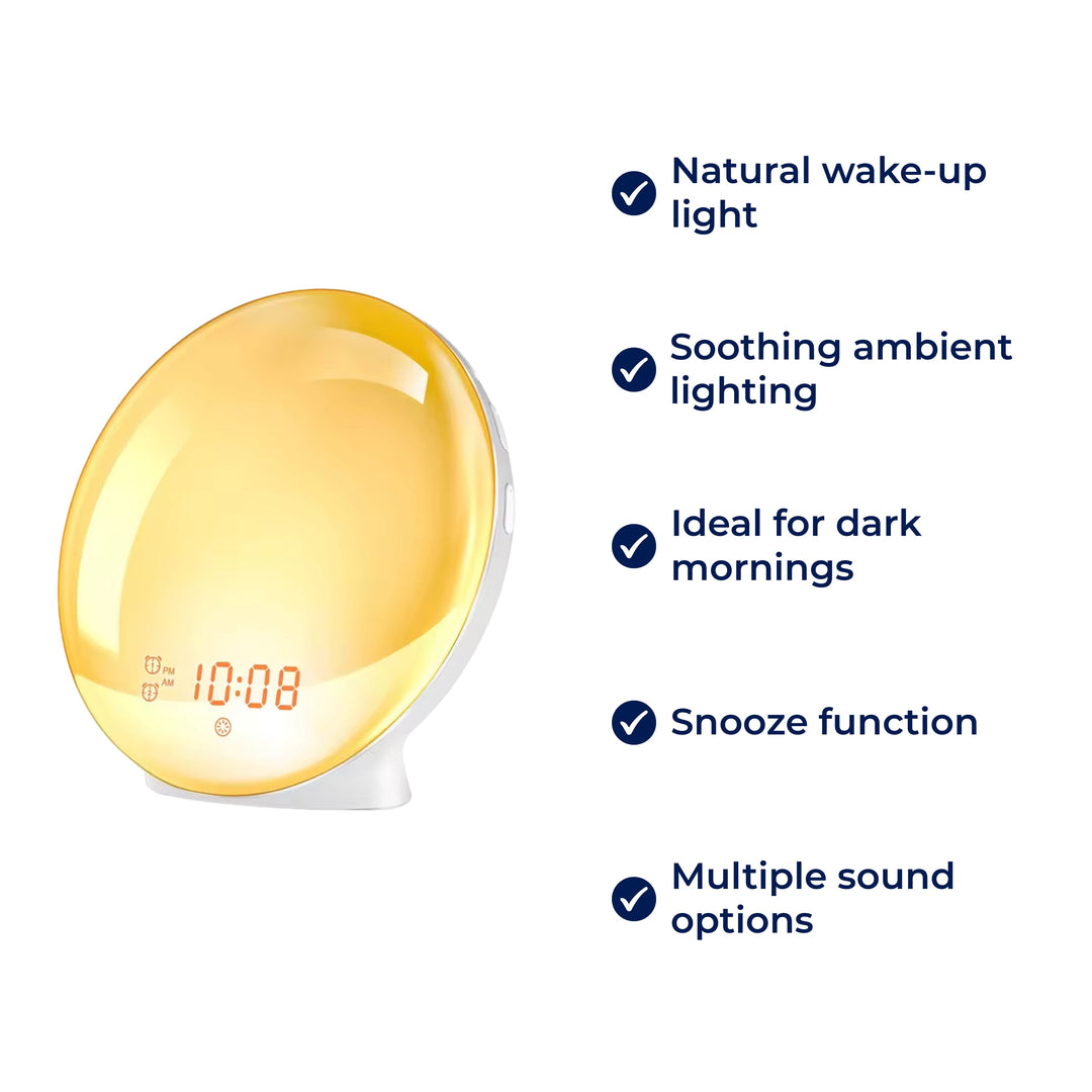 LumiRise | Sunrise Alarm Clock – Natural Wake-Up Light – Ambient Lighting – Ideal for Dark Mornings Bowlift