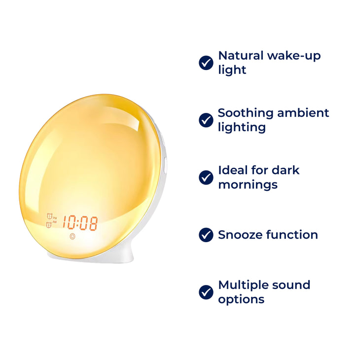 LumiRise | Sunrise Alarm Clock – Natural Wake-Up Light – Ambient Lighting – Ideal for Dark Mornings Bowlift