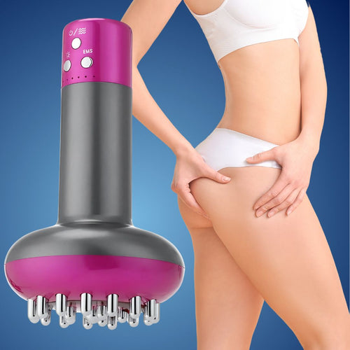 LumiSculpt Electric Cellulite Meridian Brush Massager | Skin Firming Device - Lymphatic Drainage and Muscle Relaxation for Home Use Bowlift