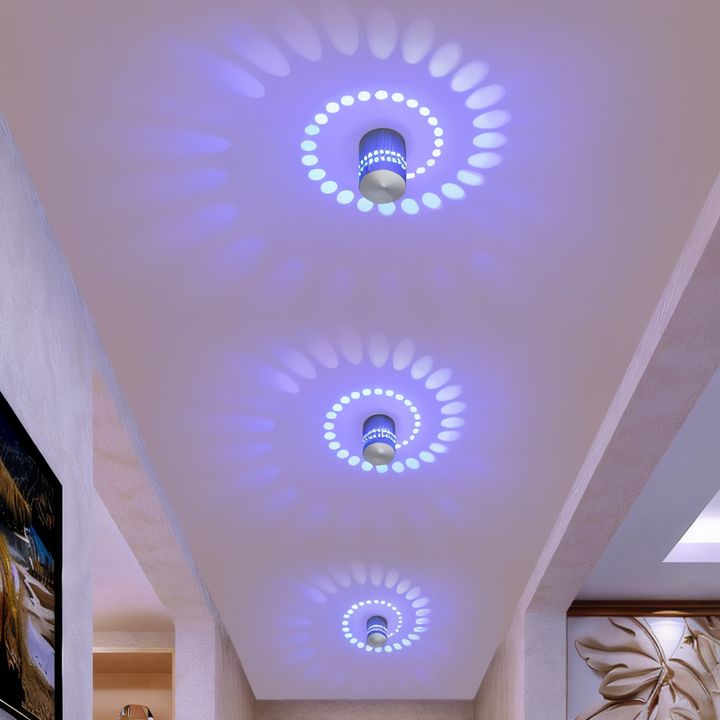 BowLift | LuminBlast LED Wall Light – Colourful Spiral Cylinder Wall Lamp for Modern Indoor Lighting