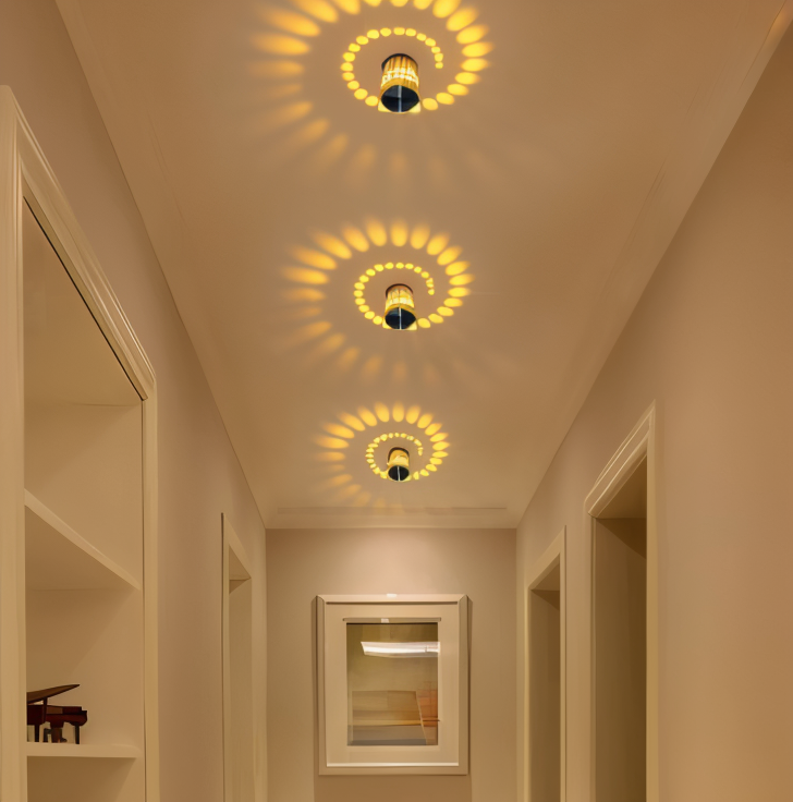BowLift | LuminBlast LED Wall Light – Colourful Spiral Cylinder Wall Lamp for Modern Indoor Lighting