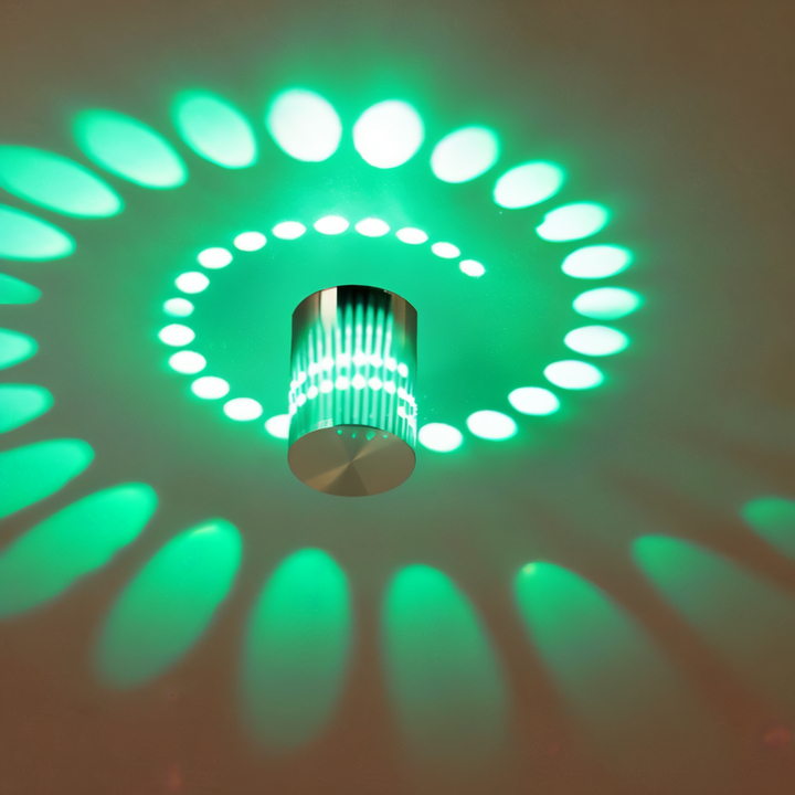 BowLift | LuminBlast LED Wall Light – Colourful Spiral Cylinder Wall Lamp for Modern Indoor Lighting