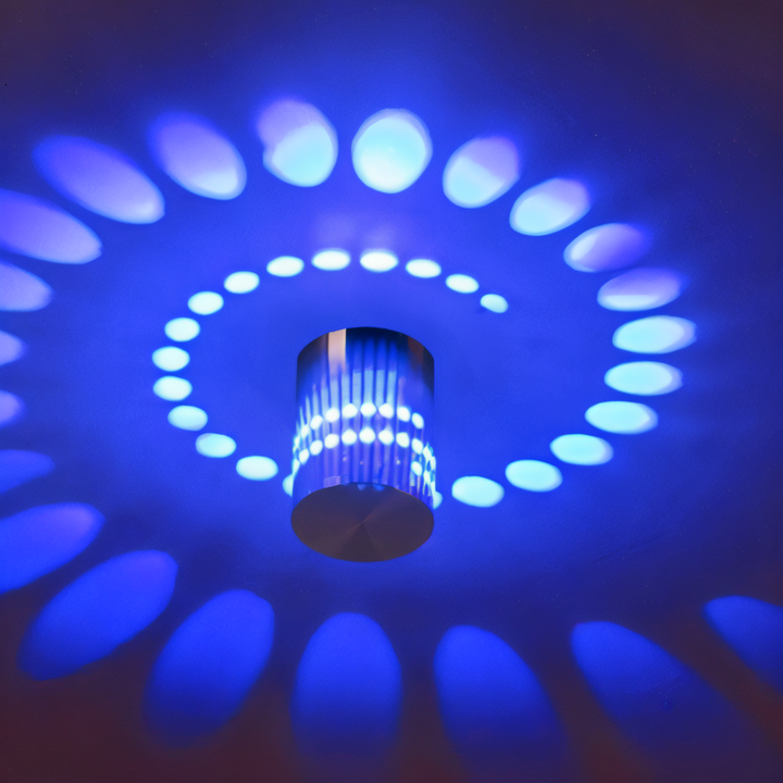 BowLift | LuminBlast LED Wall Light – Colourful Spiral Cylinder Wall Lamp for Modern Indoor Lighting