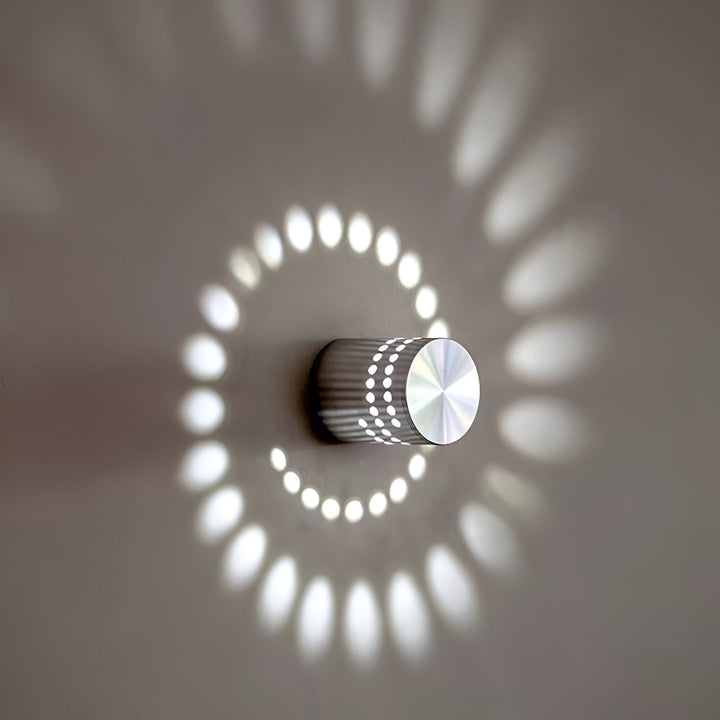 BowLift | LuminBlast LED Wall Light – Colourful Spiral Cylinder Wall Lamp for Modern Indoor Lighting