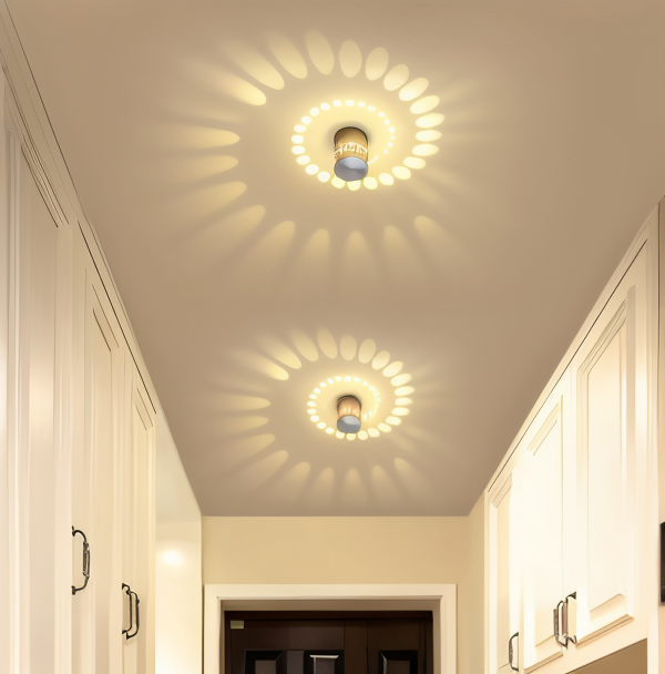 BowLift | LuminBlast LED Wall Light – Colourful Spiral Cylinder Wall Lamp for Modern Indoor Lighting