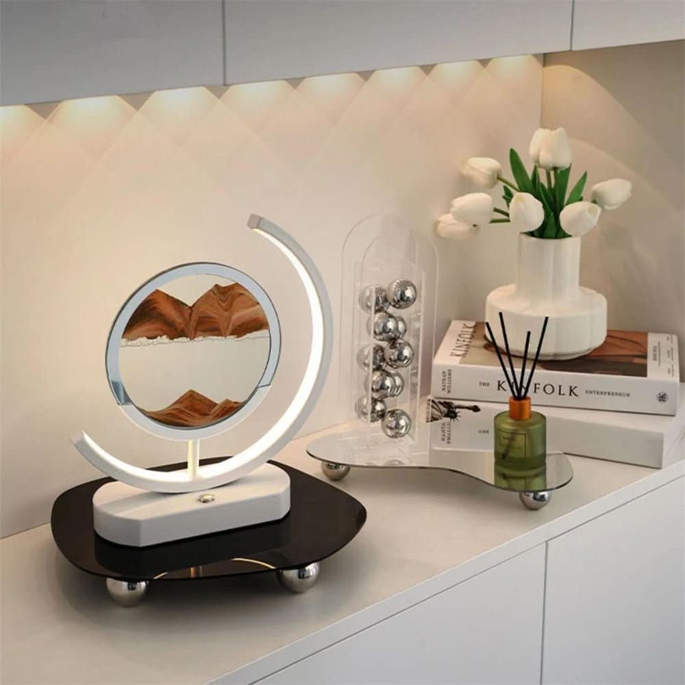 BowLift | 3D LED Sand Art Table Lamp with USB Charging for Relaxing Ambiance