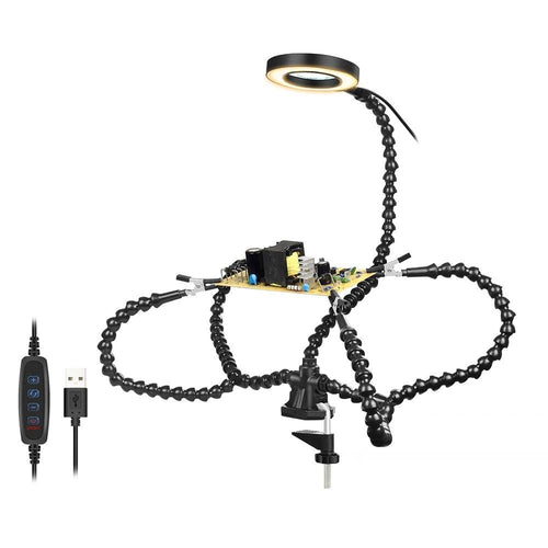 BowLift | Table Clamp Magnifying Light with Holders for Cell/Cam