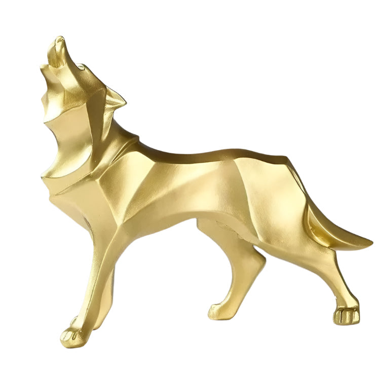 LupoForm – Geometric Wolf Statue with Sharp-edged Design for Modern Spaces Bowlift